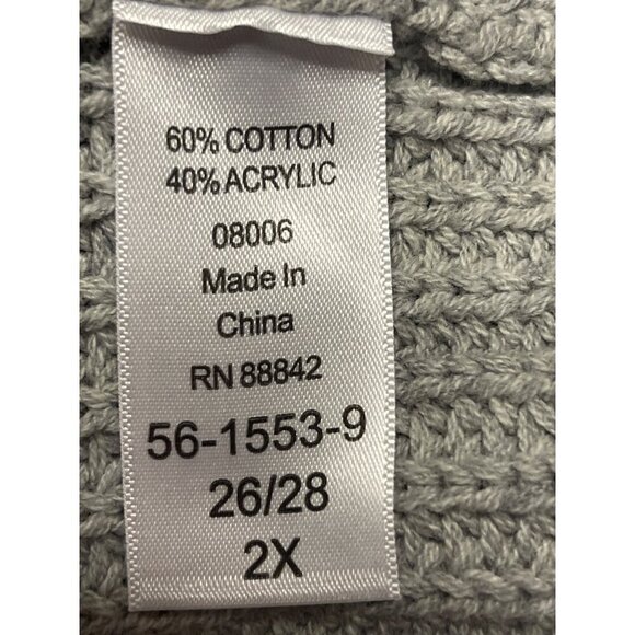 Women Within Women's Grey Knit Button Close Cardigan Sweater Plus  26/26 26 28 - Picture 9 of 9